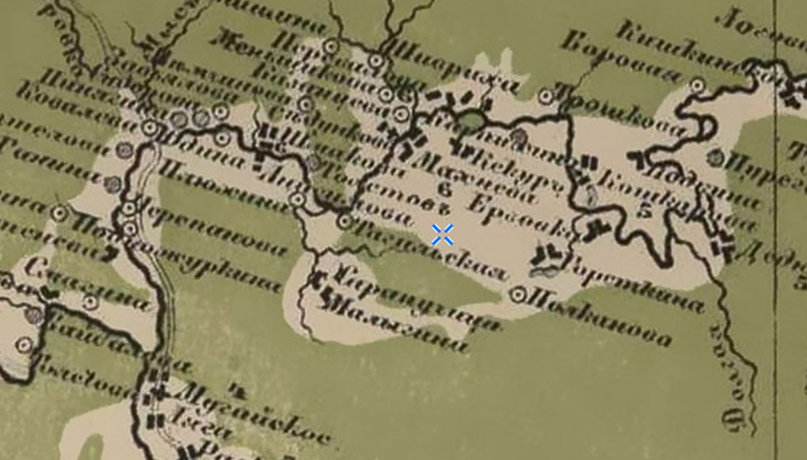 Фрагмент карты Стрельбицкого.