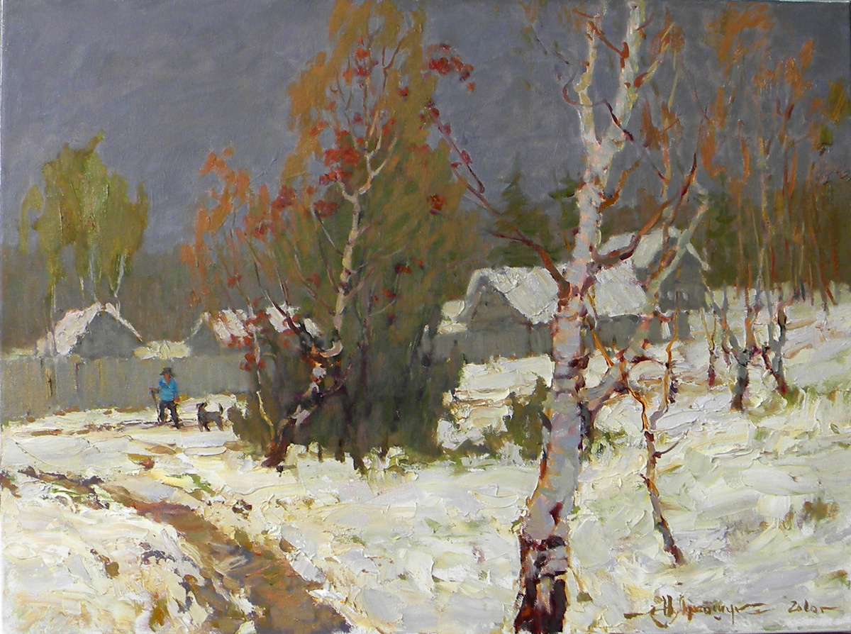 Николай Лукашук "Ранний снег" 2010 холст, масло 60х80