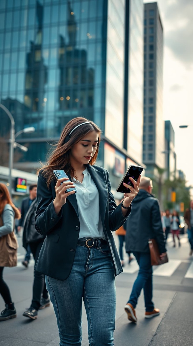 Девушка звонит по второму телефону