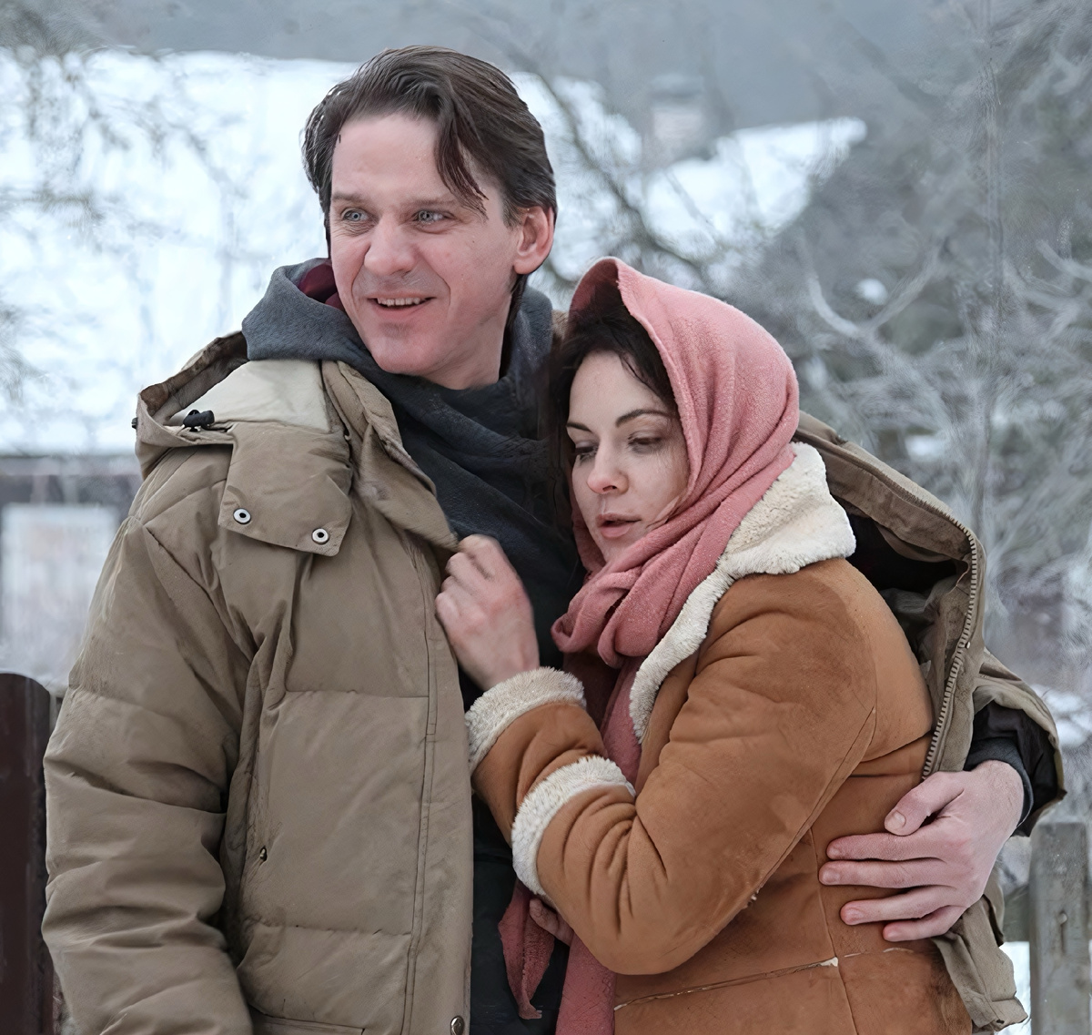 Марина Коняшкина и Юрий Батурин кадр из сериала «Заложница»