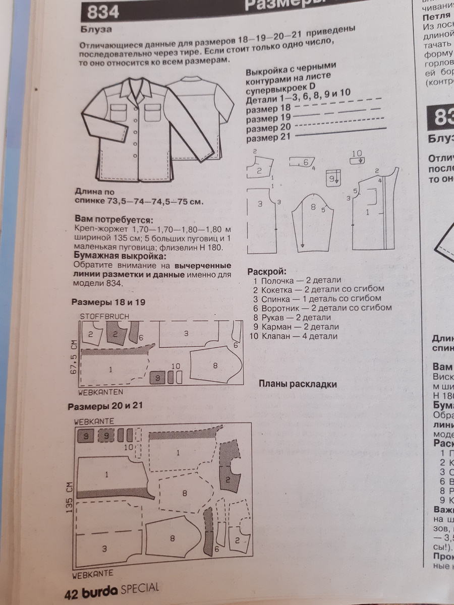 Модель с описанием