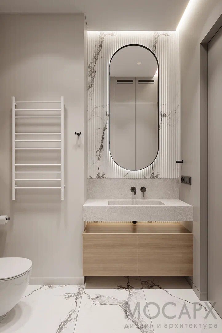 Проект душевой комнаты в ЖК Символ.