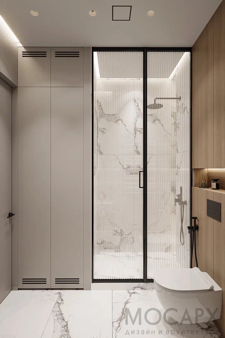 Проект душевой комнаты в ЖК Символ.