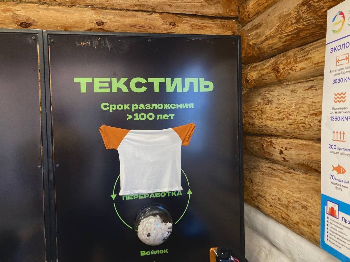 Полезные баннеры, напоминающие о важности переработки мусора, в пространстве экоарт-музея «ЭкологизАРТор»