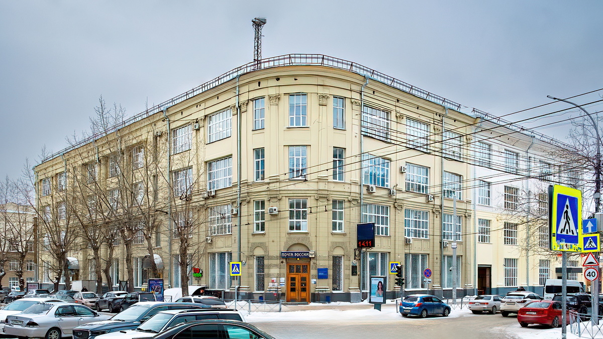 Здание филиала Богородско-Глуховской мануфактуры. Главпочтамт по ул. Советская, 33. Новосибирск. Фотография - www.openmainphoto.ru