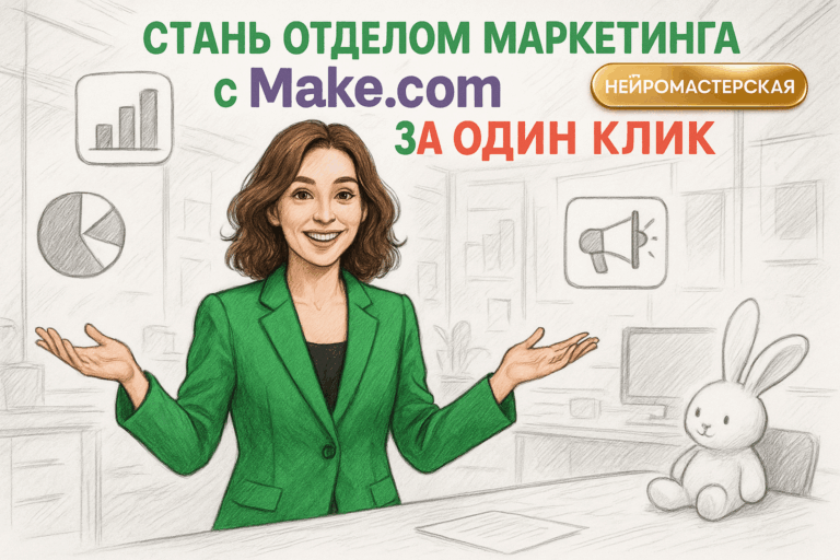    Стань отделом маркетинга с Make.com за один клик Оксана Солдатова