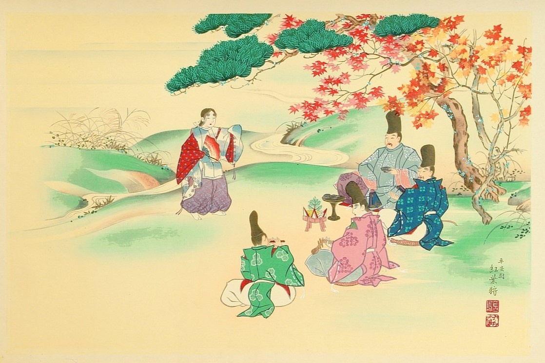 Мужчины в выездных платьях каригину на картине Takeshita Kin-u