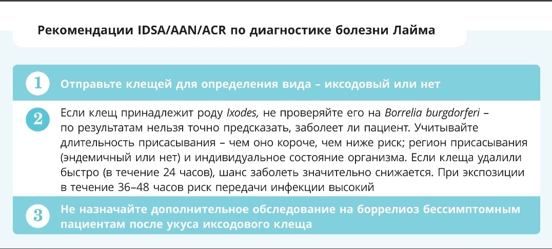 Рекомендации Американского общества инфекционистов, Американской академии неврологии и Американского общества по ревматологии по диагностике болезни Лайма