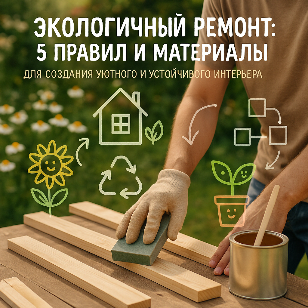    Экологичный ремонт: 5 правил и материалы для создания уютного и устойчивого интерьера в 2025 году