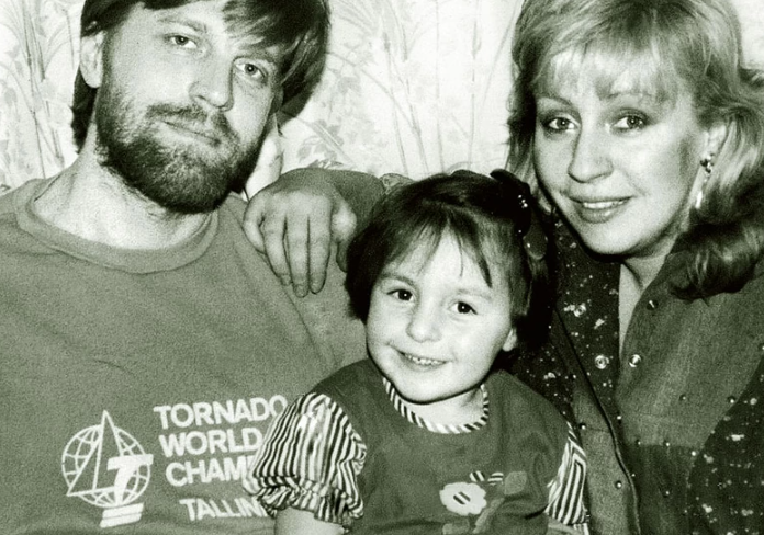 Долгачёв, Голуб и её дочь от первого брака. Фото: Pinterest