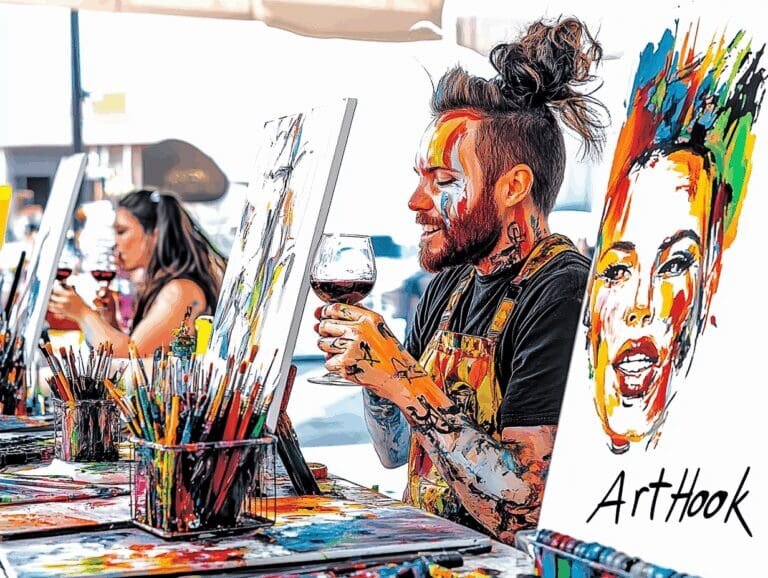    Рисование с вином в Новосибирске: откройте в себе художника и создайте шедевр в атмосфере творчества и удовольствия Art-Hook.Ru