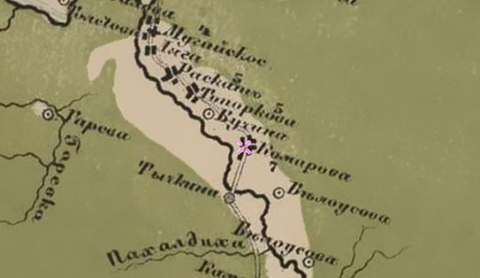 Фрагмент карты Стрельбицкого.