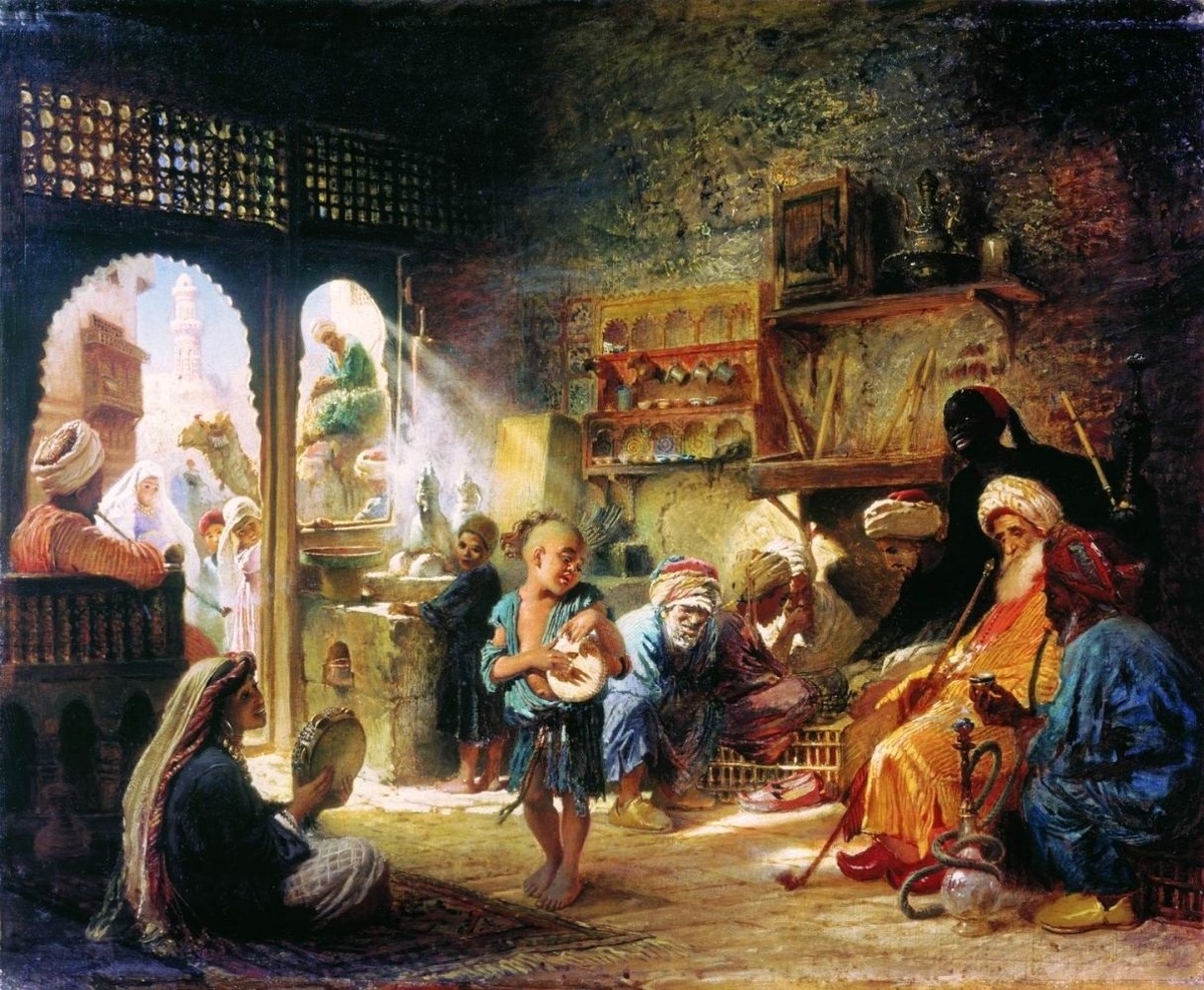Маковский Константин Егорович:  «В Каирской кофейне», 1872