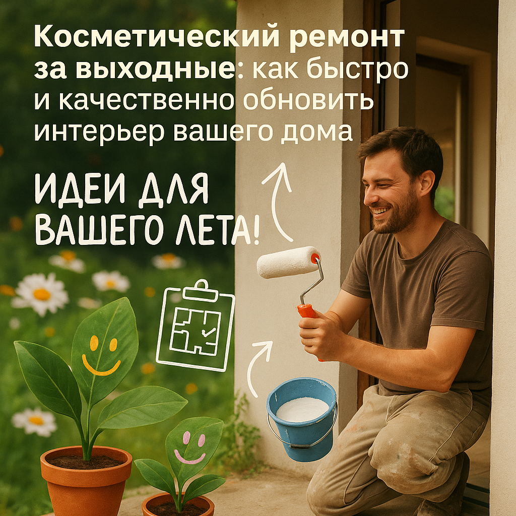    Косметический ремонт за выходные: как быстро и качественно обновить интерьер вашего дома