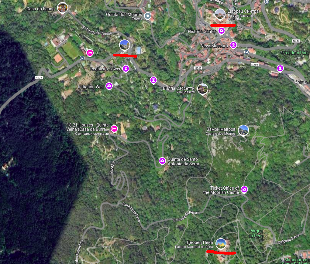 Синтра на карте гугла