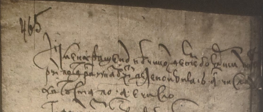 РГАДА. Ф.210. Оп.13. Д.144. Л.465 - именной список беглецов