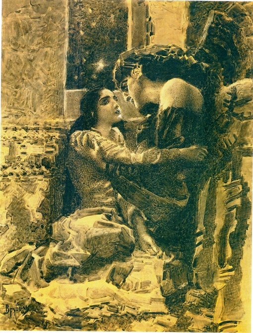 Тамара и Демон. Иллюстрация к поэме М.Ю.Лермонтова "Демон"