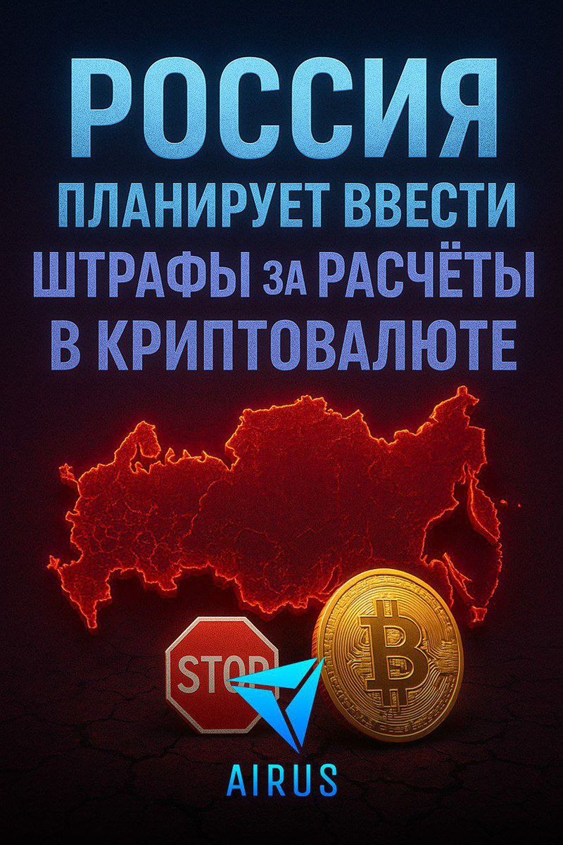 Россия планирует штрафовать за расчёты в криптовалюте