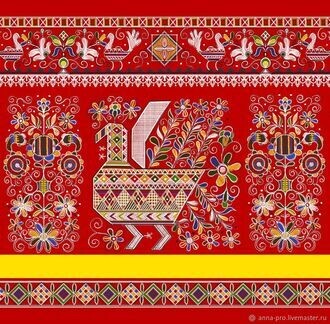 Изображение из открытых источников. Каргопольские мотивы. Автор anna-pro.livemaster.ru