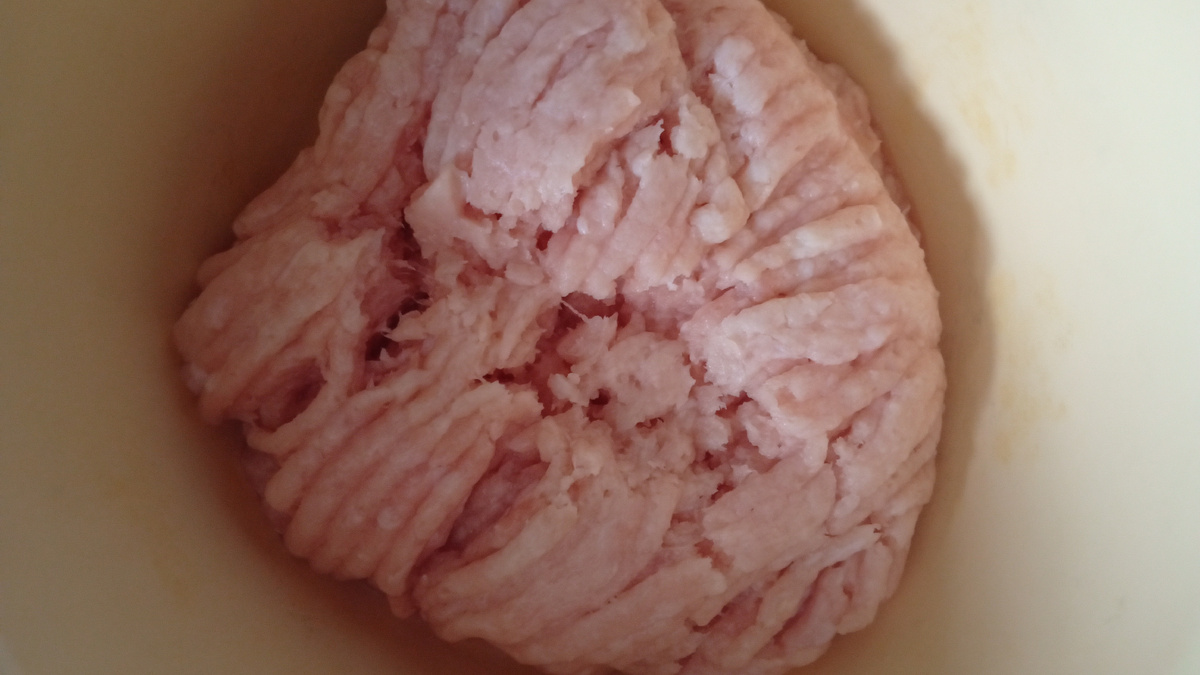 Куриный фарш. Фото автора.