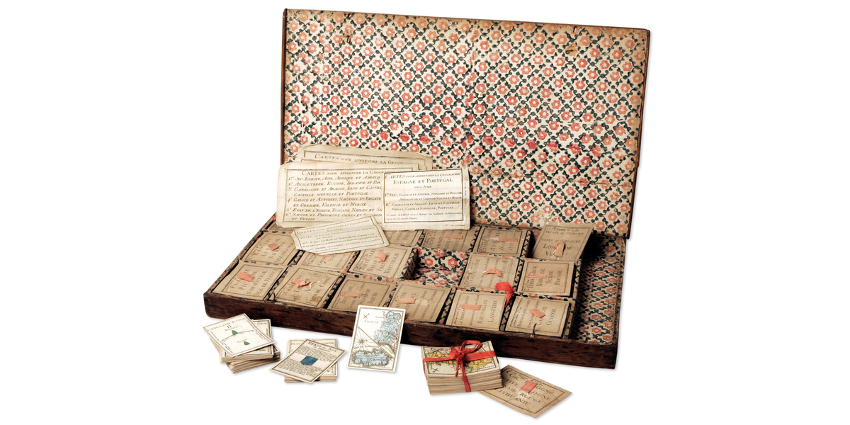 Карты для изучения географии, посвященные Его Высочеству Монсеньору принцу де Бурбон-Конти, графу де ла Марку, написанный г-ном Деластром, Королевским инженером и Его Светлостью монсеньором принцем де Конти