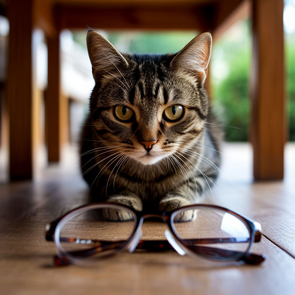 Васька нашел очки бабушки 