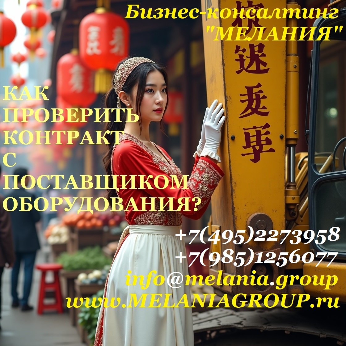 Как проверить контракт с поставщиком оборудования из Китая (Азии)? (@MelaniaGroup)