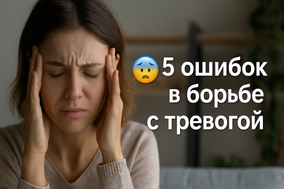 5 ошибок в борьбе с тревогой