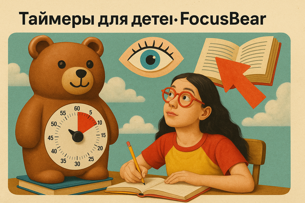 Таймеры для детей FocusBear: как контролировать время на учёбу и повысить концентрацию
