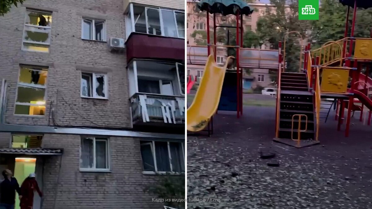    БПЛА упал во дворе многоквартирного дома в Туле