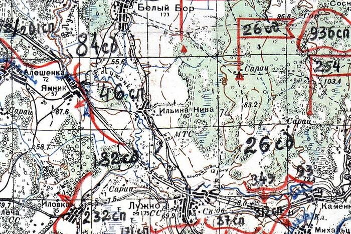 Карта района боевых действий
