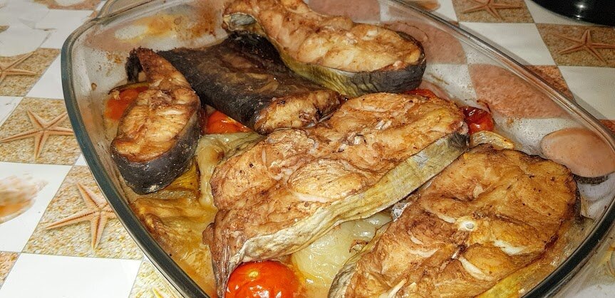 Сом в орехах. 