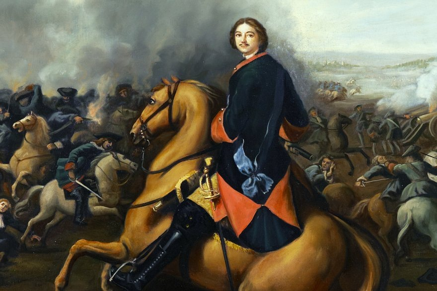 Иоганн Готфрид Таннауер «Пётр I в Полтавской битве». Источник изображения: сайт yandex.by/images