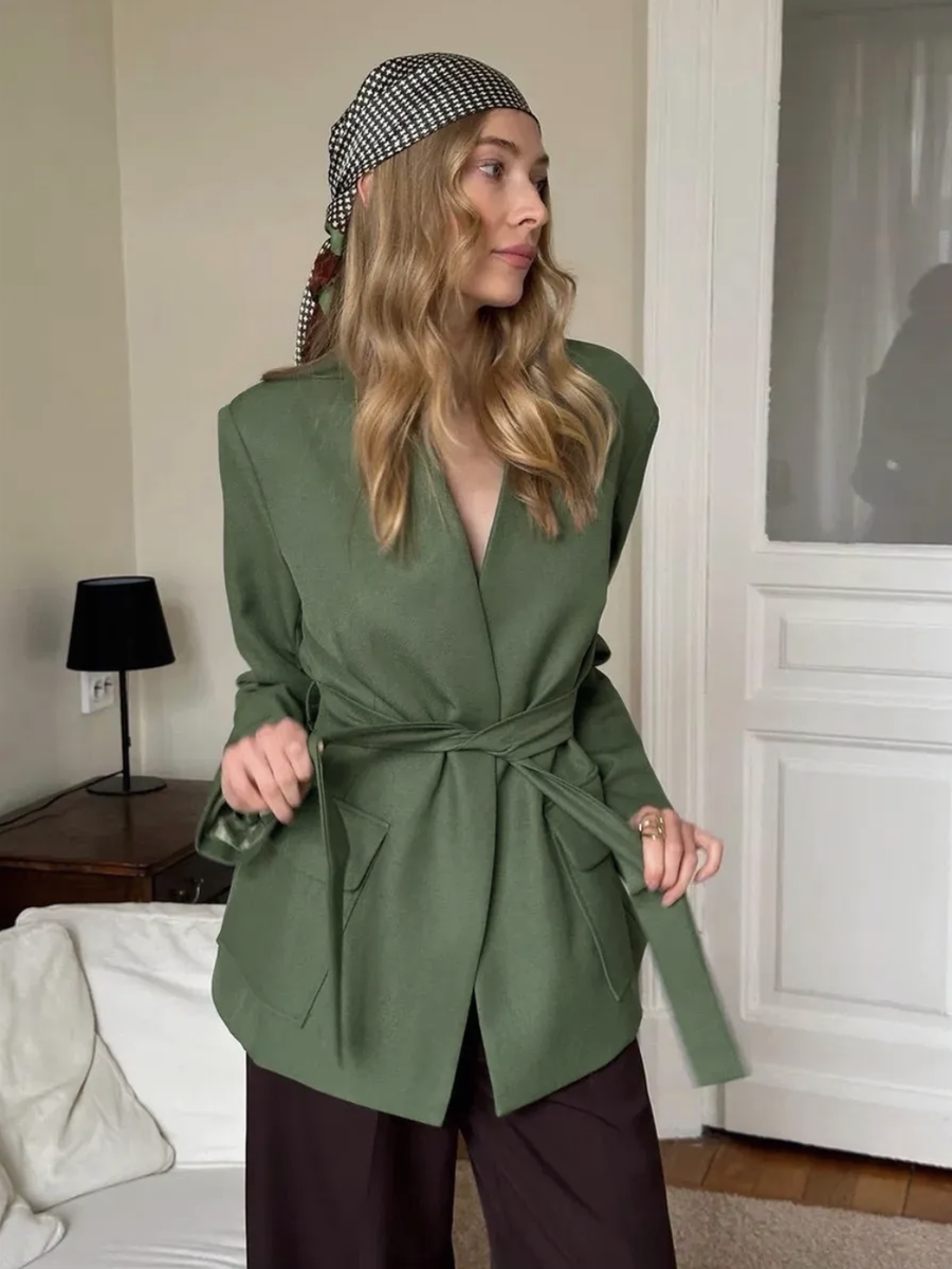 ЖАКЕТ С ПОЯСОМ С WILDBERRIES