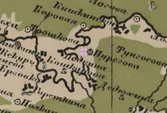 Фрагмент карты Стрельбицкого.