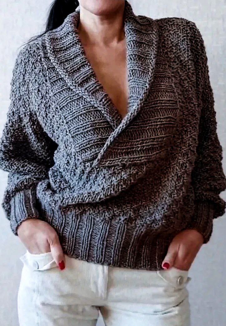 Джемпер шалевый ворот