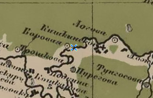 Фрагмент карты Стрельбицкого.