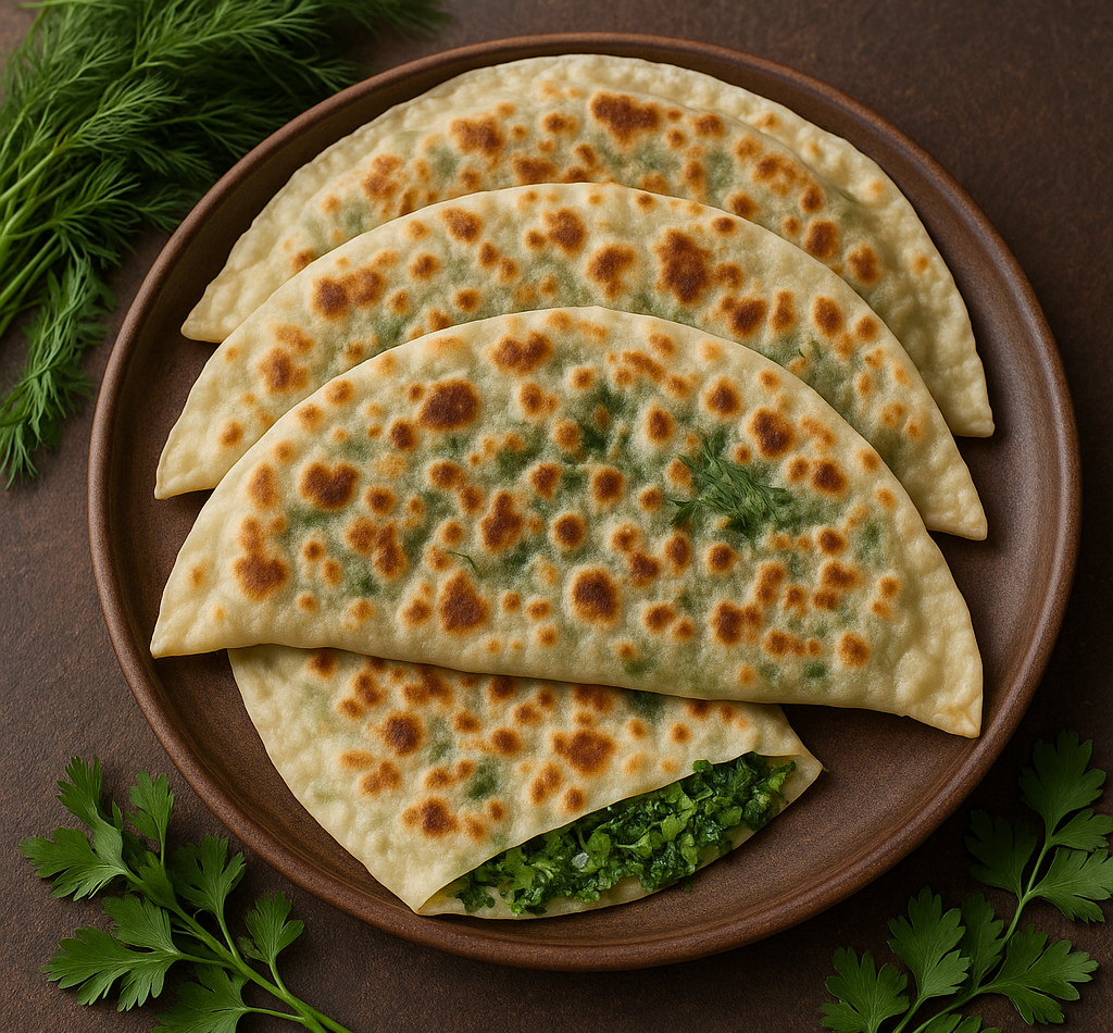 Кутабы с зеленью 