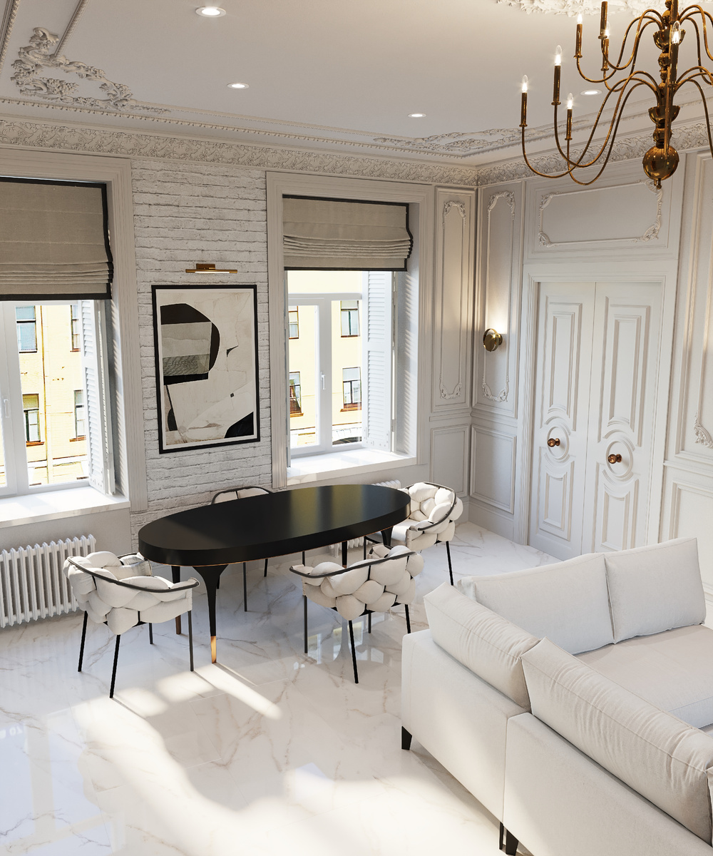 Фрагмент обеденной зоны в проекте ADAM, выполнен студией дизайна и архитектуры БЮРО 14.41
