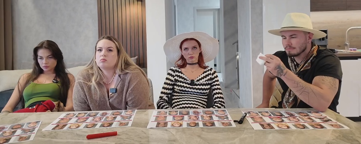 Катя Скалон, Лена Шлома, Настя Сафина, Сергей Хорошев (фото из эфира на «Okko»)