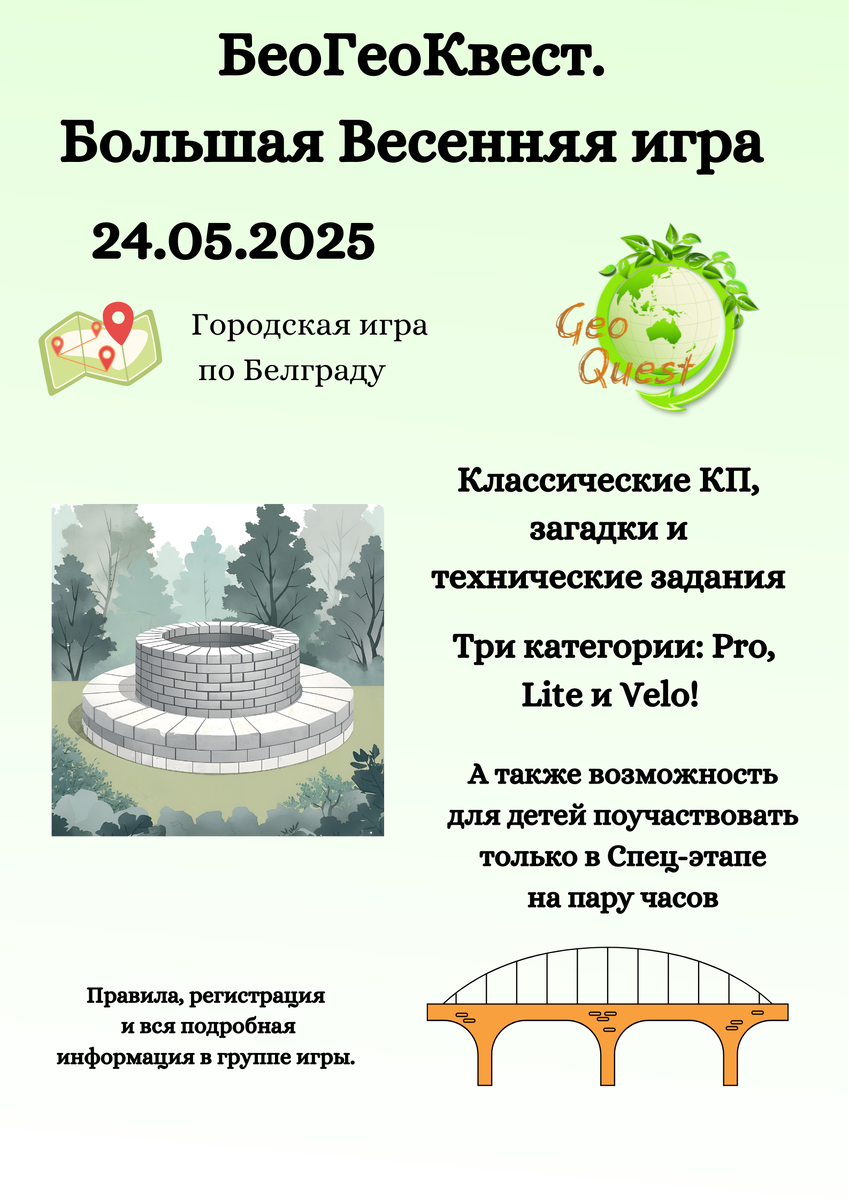 Афиша игры с мостом в Железнике и колодцем из Кошутняка