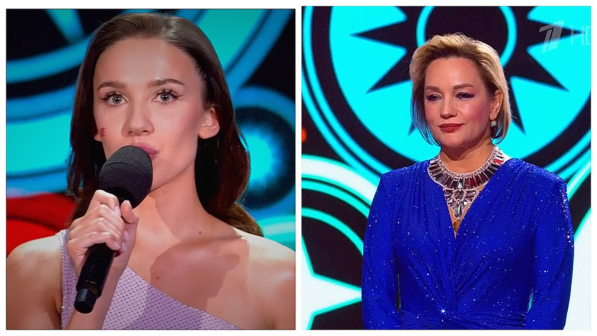 Миа Бойка смотрит вверх, читая телетекст, и моя победительница - Таня Буланова