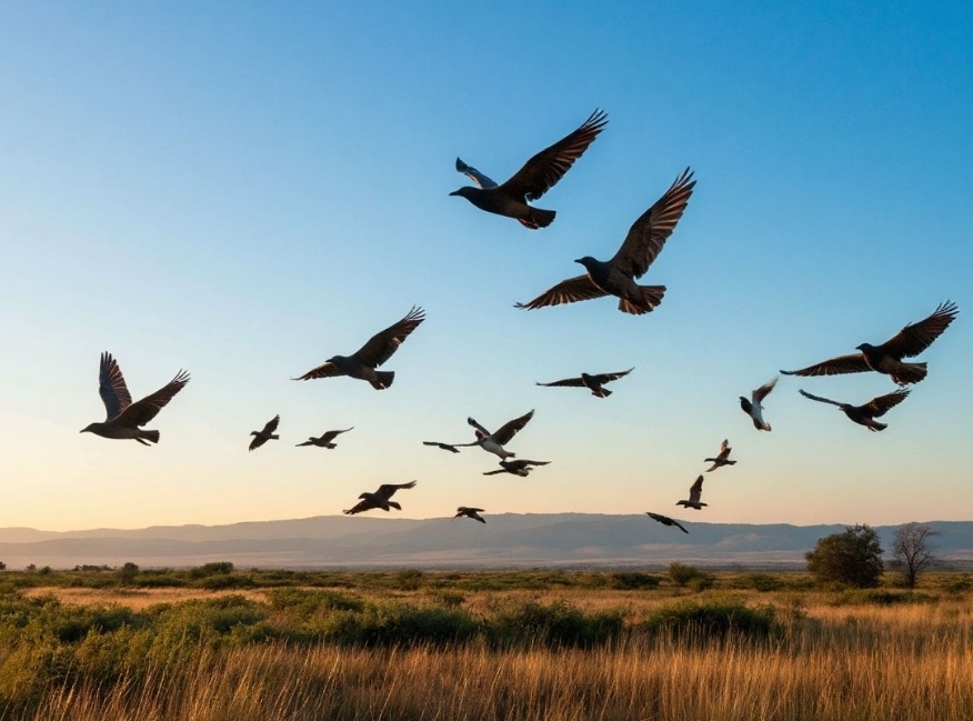 Birds will fly south for winter. 