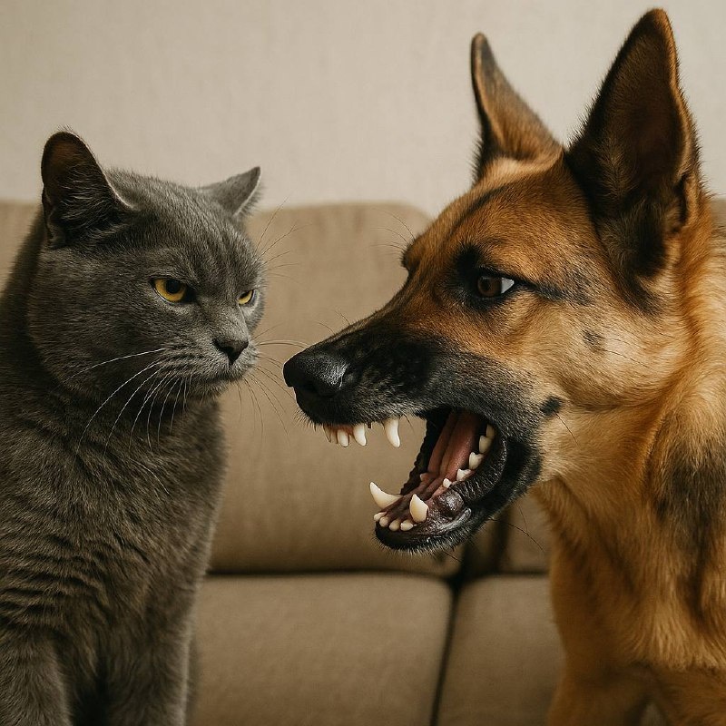 С незапамятных времён человечество делится на два лагеря — «кошатников» и «собачников». В то время как одни восхищаются независимостью кошек, другие боготворят преданность собак. Но почему между этими хвостатыми существует вечное противостояние? Откуда вообще пошёл этот пушистый конфликт?

Факт 1: Разные стили жизни — разный менталитет
Собака — это радость в чистом виде. Она хочет быть с вами всегда, даже в туалете. Её философия: «Ты мой человек, и я тебя люблю!»
Кошка — это личность. Она может любить вас... на расстоянии. Её философия: «Ты живёшь у меня дома. Будь добр — не мешай».

Факт 2: Территория — это святое
Собака считает территорией весь мир. Она всё проверяет, всё обнюхивает, всех приветствует.
Кошка считает территорией один диван. Но если на него посмеет лечь собака — объявляется война.

Факт 3: Эмоции — как день и ночь
Собака — открытая книга. Весёлая, грустная, голодная — всё видно сразу.
Кошка — шпион. Она может часами смотреть вам в глаза и ни о чём не рассказывать. Но как только вы отвернётесь — она сбросит вазу и уйдёт с чувством выполненного долга.

Факт 4: Вопрос воспитания
Собаку можно дрессировать. Она будет выполнять команды, иногда даже с радостью.
Кошку можно попросить. А она может проигнорировать. Или посмотреть так, будто у вас IQ ниже комнатной температуры.

Факт 5: Хозяин — это кто?
Для собаки хозяин — вождь, бог, источник вкусняшек.
Для кошки хозяин — обслуживающий персонал. Причём не всегда компетентный.

Заключение:
На самом деле, кошки и собаки могут прекрасно уживаться. Главное — чтобы человек понимал: они разные. Один принесёт тапки. Вторая — уронит их в миску с водой. Один будет вас обожать. Вторая — терпеть. Но вместе они делают наш дом живым, весёлым и чуть-чуть сумасшедшим. А это и есть настоящее счастье.