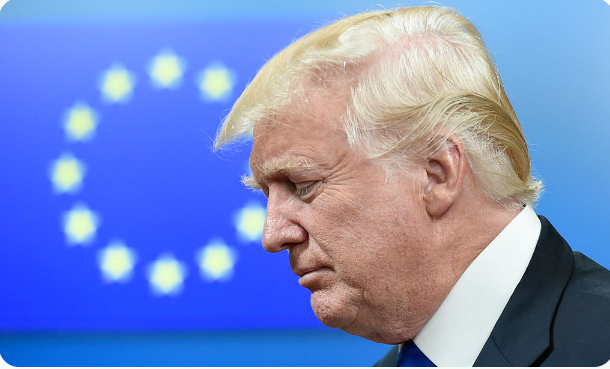 Трамп недавно объявил о введении 50% пошлины на товары ЕС. Getty.