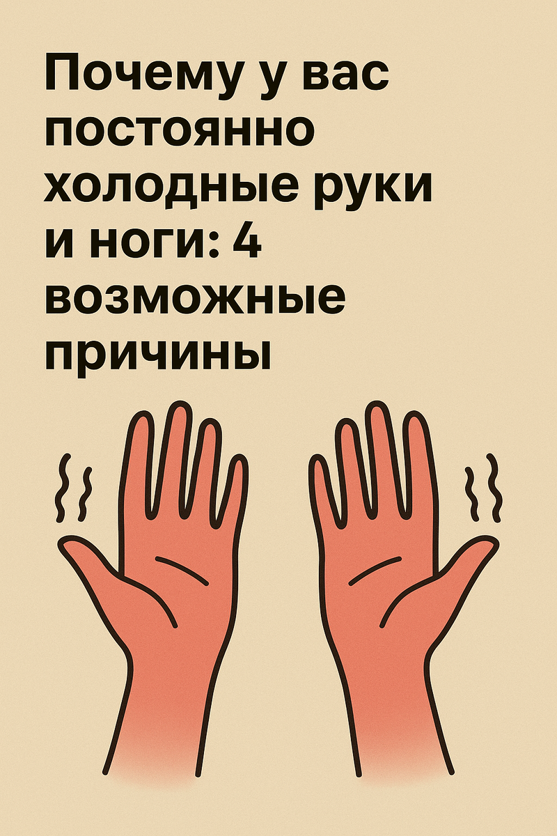 Почему у вас постоянно холодные руки и ноги: 4 возможные причины