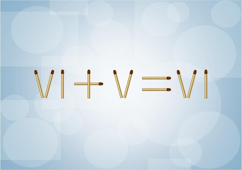 переложите одну спичку