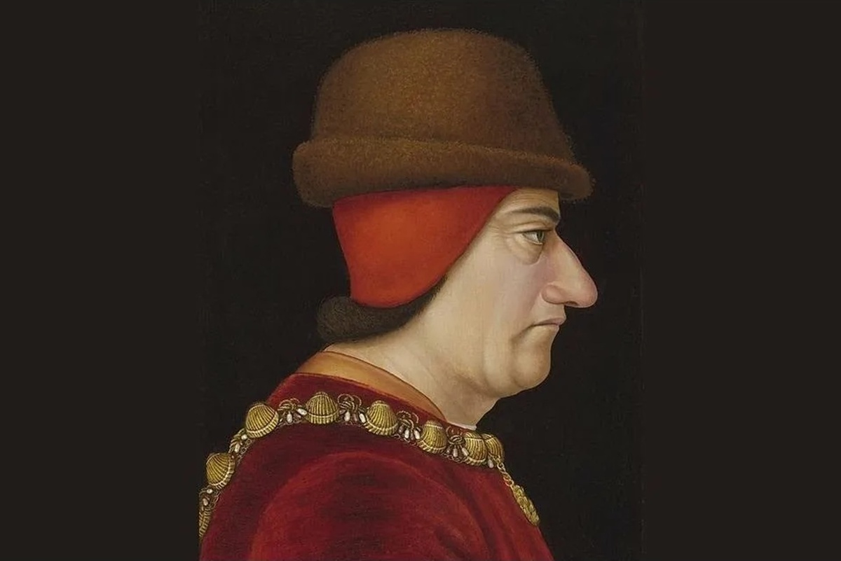 Жакоб де Литемон, ок. 1469 г. Людовик XI с орденом Святого Михаила. Людовик XI (1423-1483) — король Франции в 1461–1483 годах из династии Валуа. Орден святого Михаила — рыцарский орден во Франции. Учреждён Людовиком XI в 1469 году в ответ на создание его соперником Филиппом Добрым ордена Золотого руна.