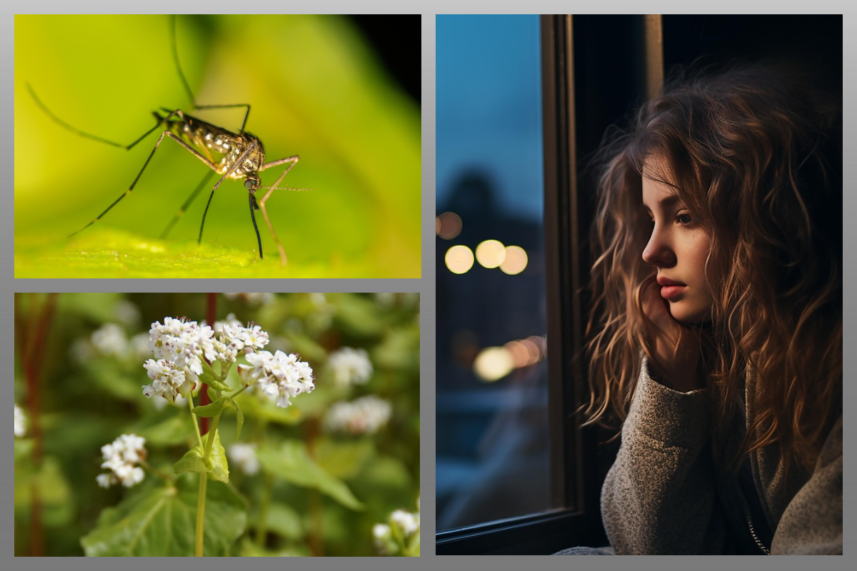 Комар, гречиха, девушка/pixabay.com