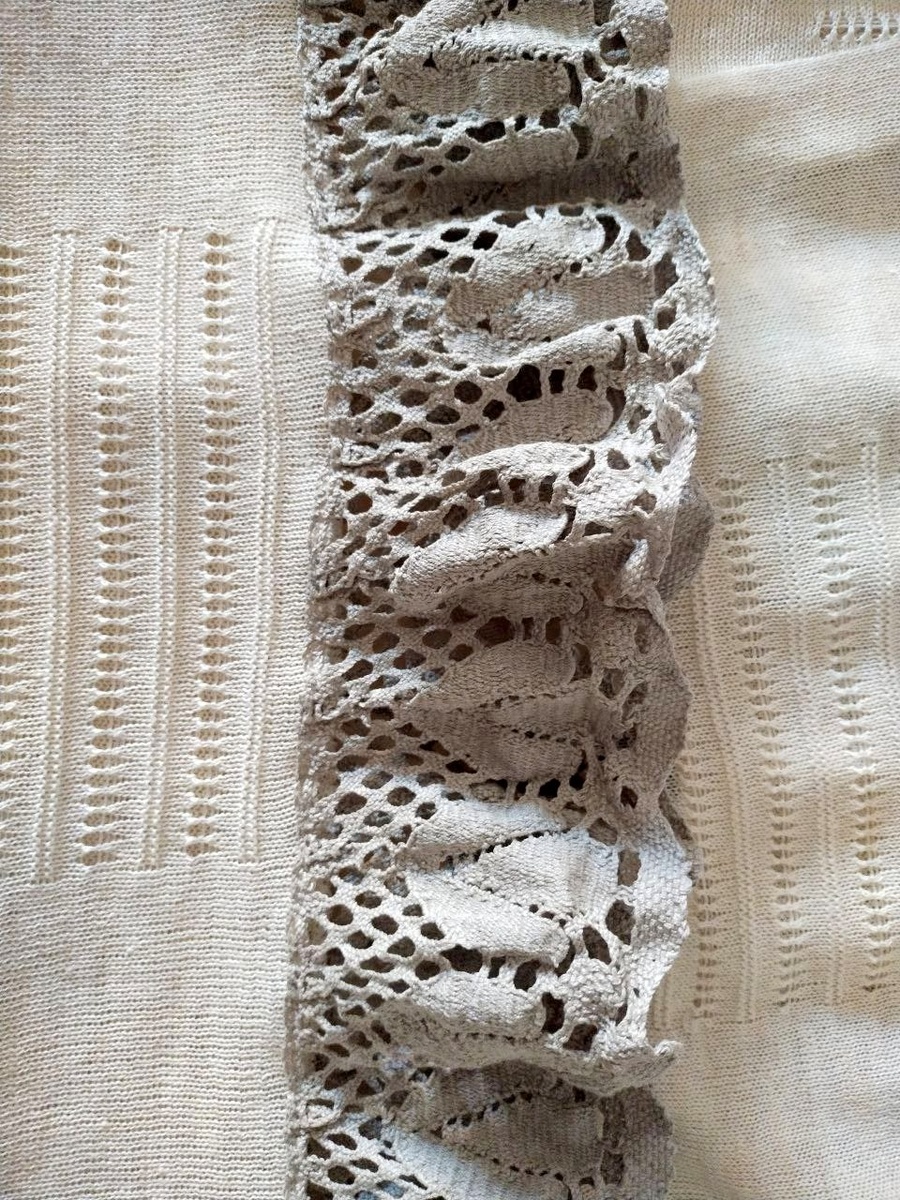 Льняное вологодское кружево на платье, не хухры-мухры! 😁